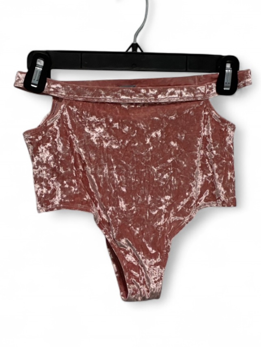 Aerie Pink Velvet Cut Out Sides High-Waist Bottoms